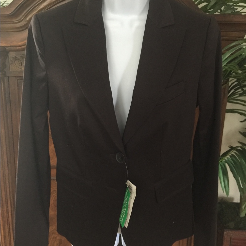 United Colors of Benetton Chocolate Brown Blazer-S